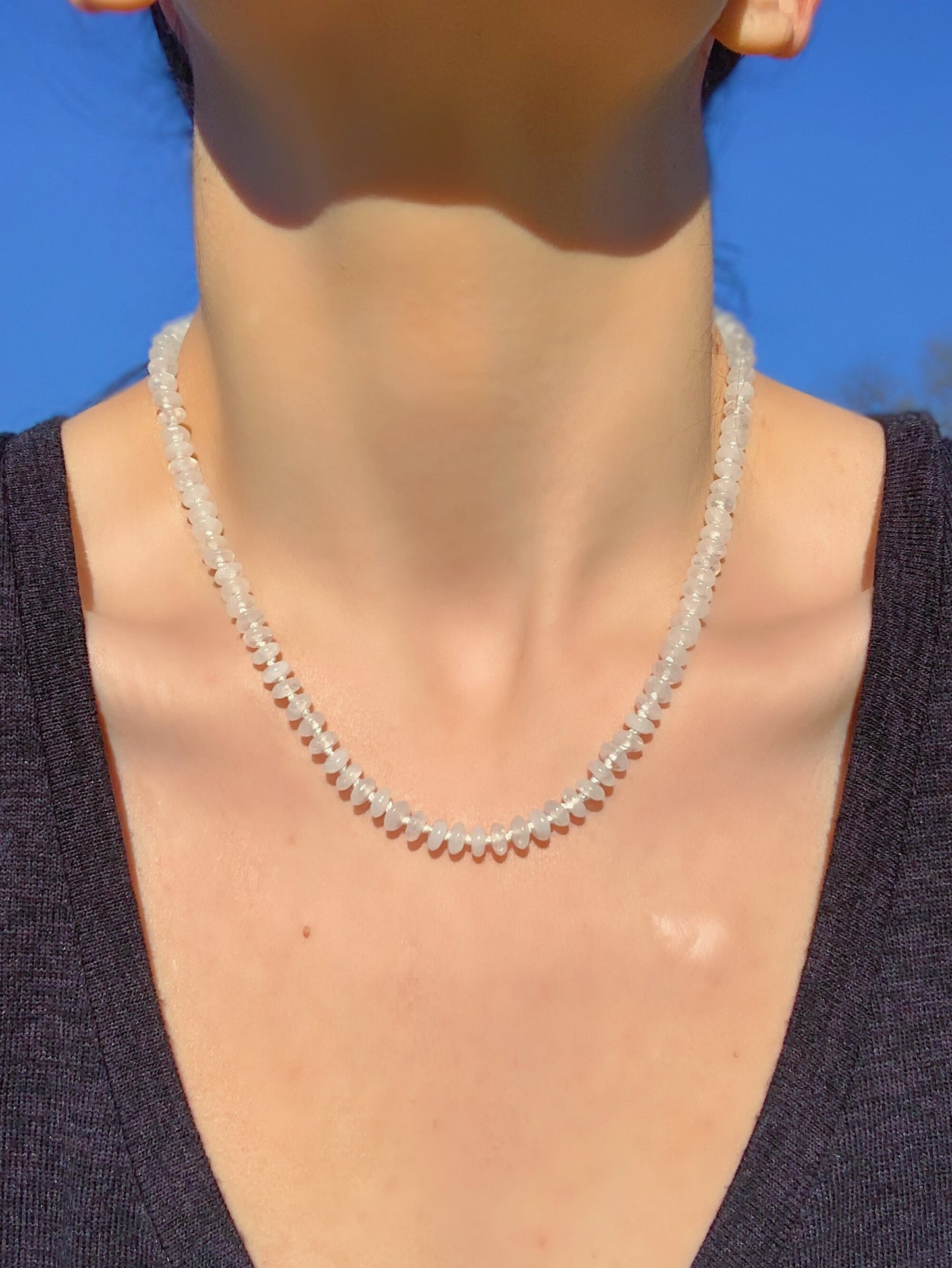 Fun Size Milky Way Hand-Knotted Quartz Gemstone Candy Necklace