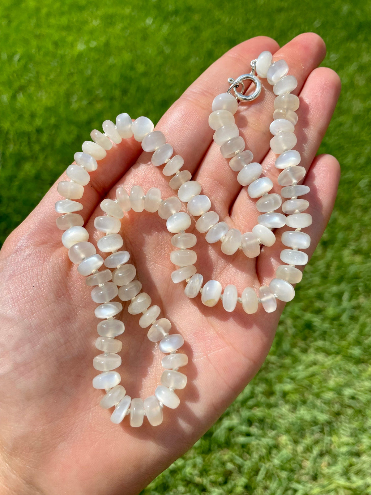 Moonboots Moonstone Gemstone Candy Necklace