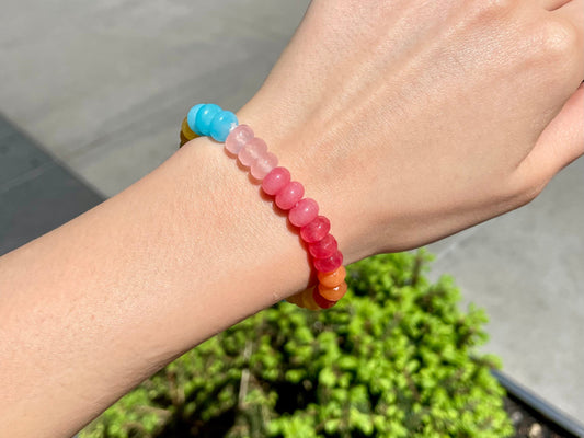 Matching Fruity Pebbles Gemstone Beaded Bracelet