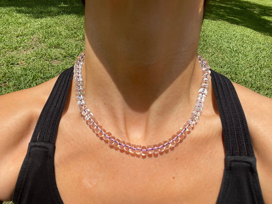 Icee Brain Freeze | Hand-knotted Quartz Gemstone Necklace