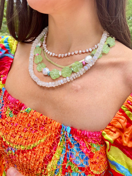 The Lei | Jade, Freshwater Pearl, & Gemstone