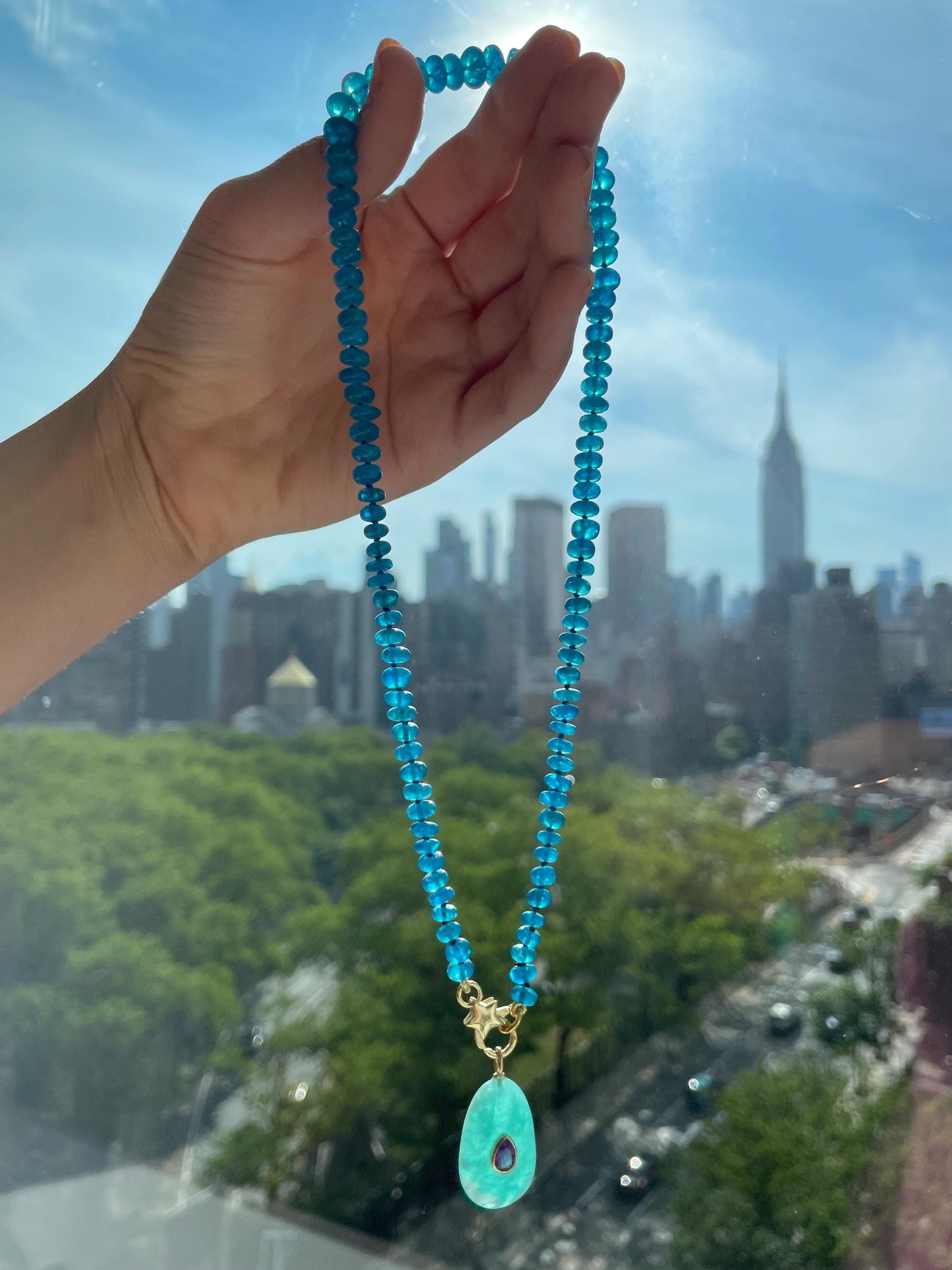 Appetite for Apatite - Graduated Apatite Gemstone Candy Necklace