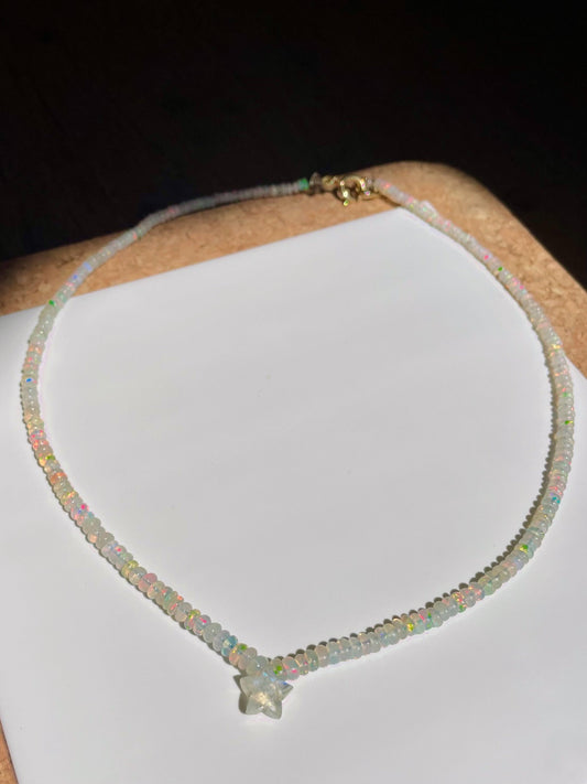 It Girl Piece de Resistance - Graduated Opal Strand with Star Cut Center Opal