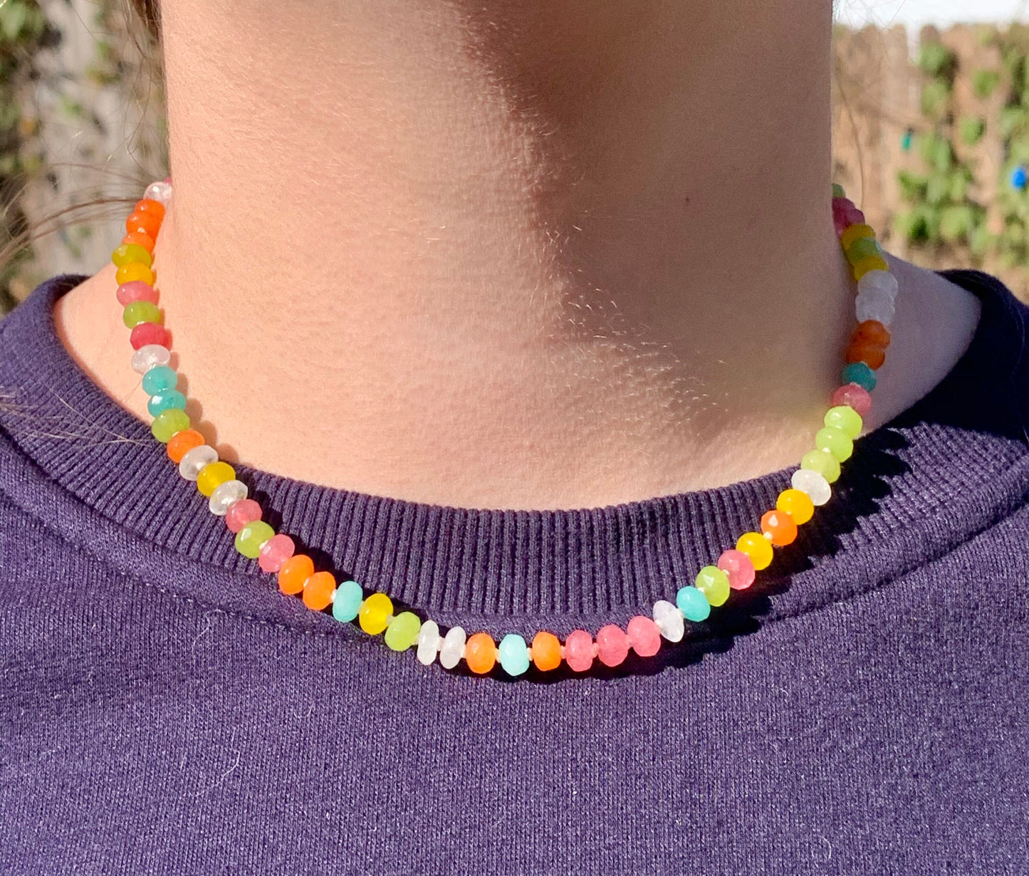 Hand Knotted | “Lil OG” | Multicolor Jade and Quartz Original Candy Necklace