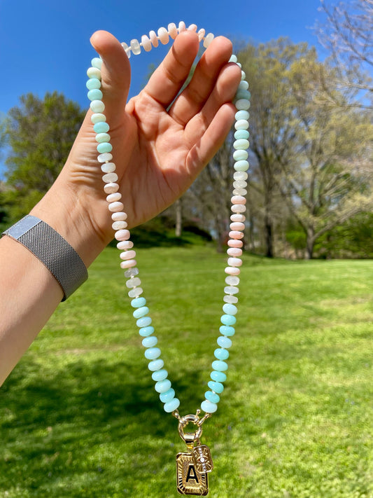 Cotton Candy Skies Opal & Moonstone Candy Necklace