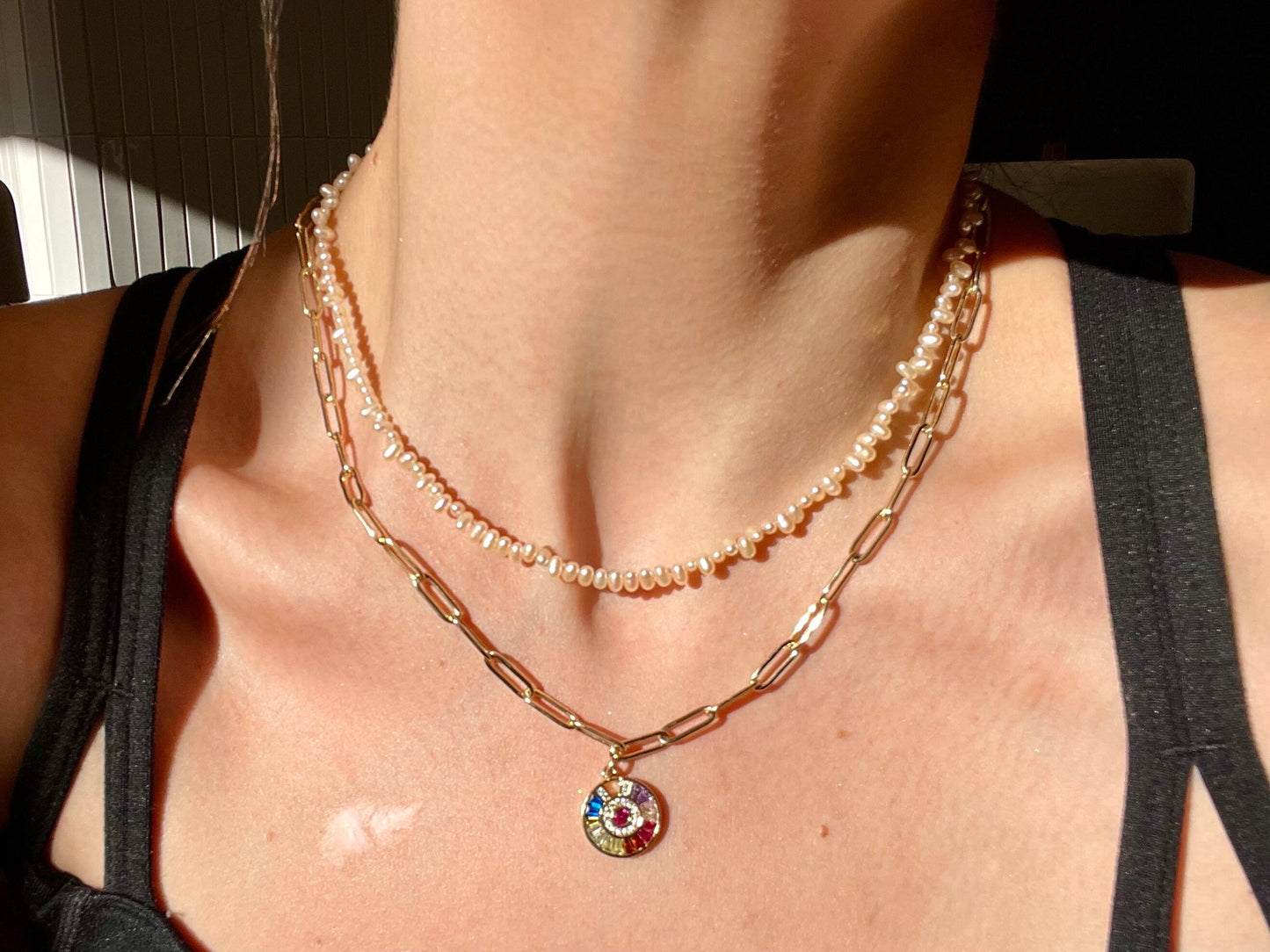 Wheel of Fortune - Rainbow Gemstone Wheel Pendant