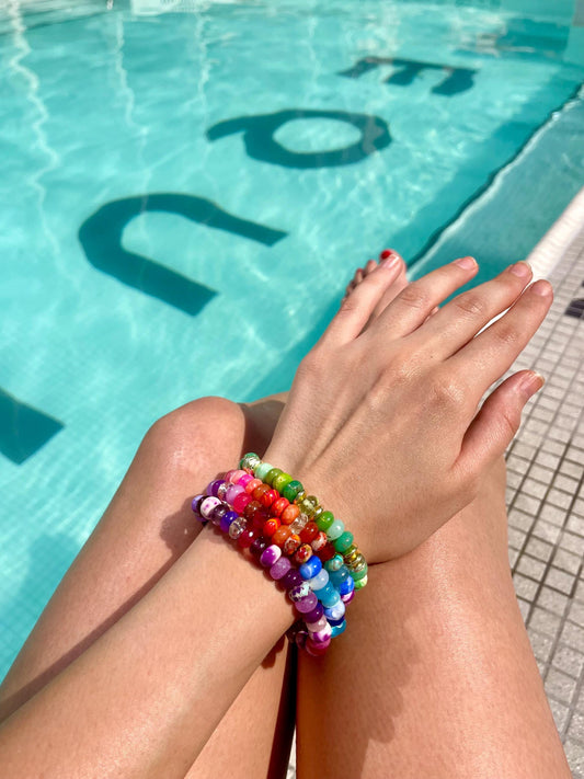 Apples to Apples - Chalcedony Gemstone Soup Bracelet