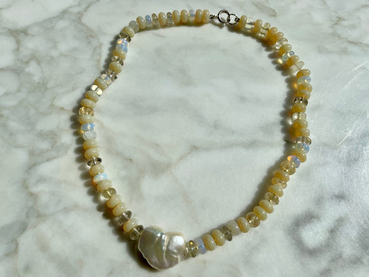 Pearly Girly - Pearl & Gemstone Candy Necklace