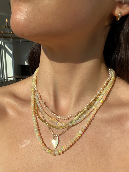 Pop Rocks - Hand Knotted Ethiopian Opal Strand with 14K Gold