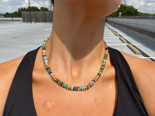 Cleopatra’s Disco Gemstone Necklace