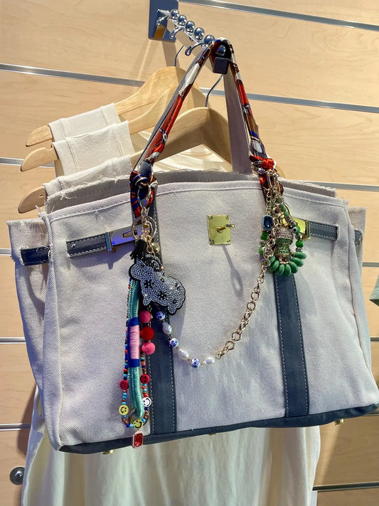 Boatkin - Build Your Own Bag - Canvas Top Handle Tote, Gold Turnlock Hardware, 42cm