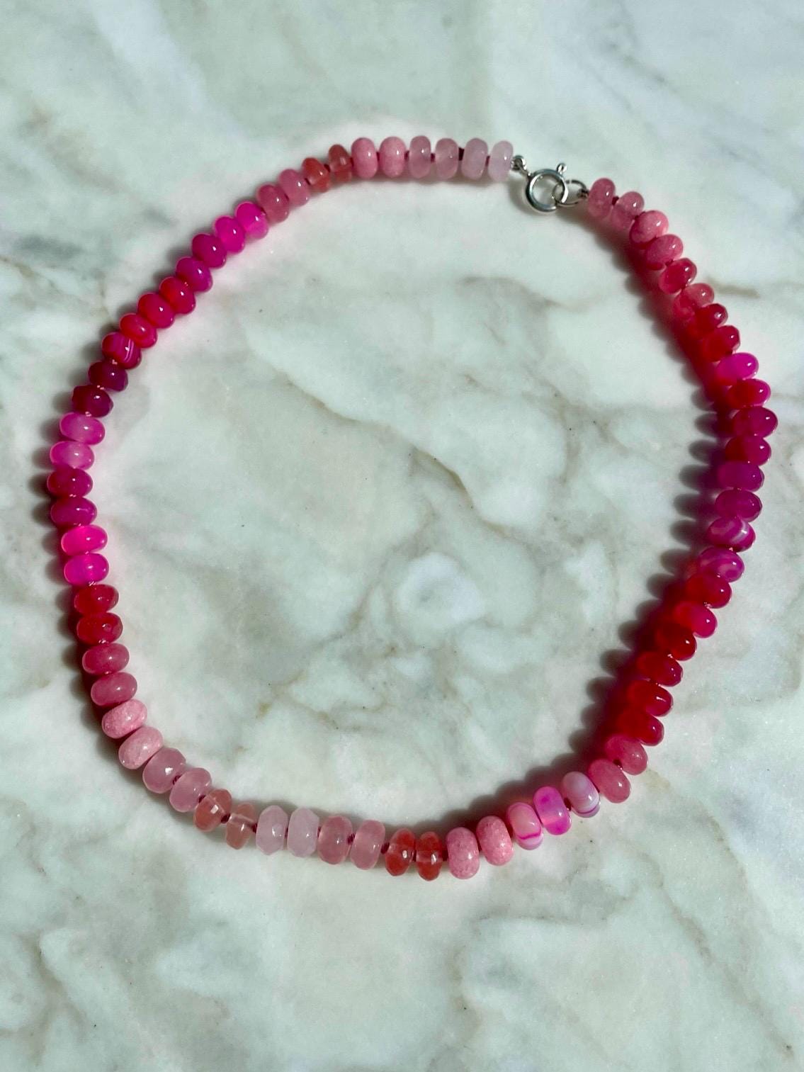 The Blonde Doll - Ombré Pink Gemstone Candy Necklace