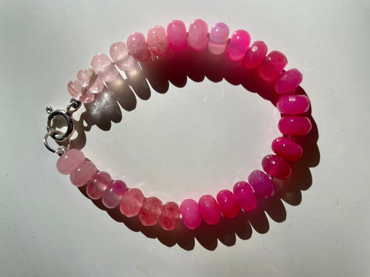 Hi Barbie - Ombré Pink 7.5” Gemstone Candy Bracelet