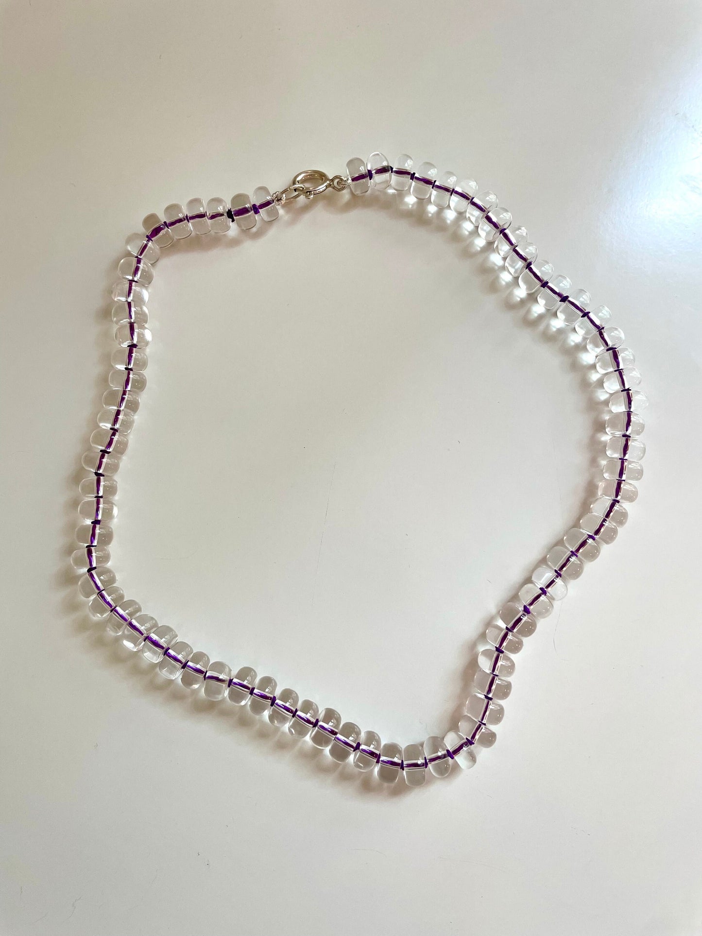 Icee Brain Freeze | Hand-knotted Quartz Gemstone Necklace