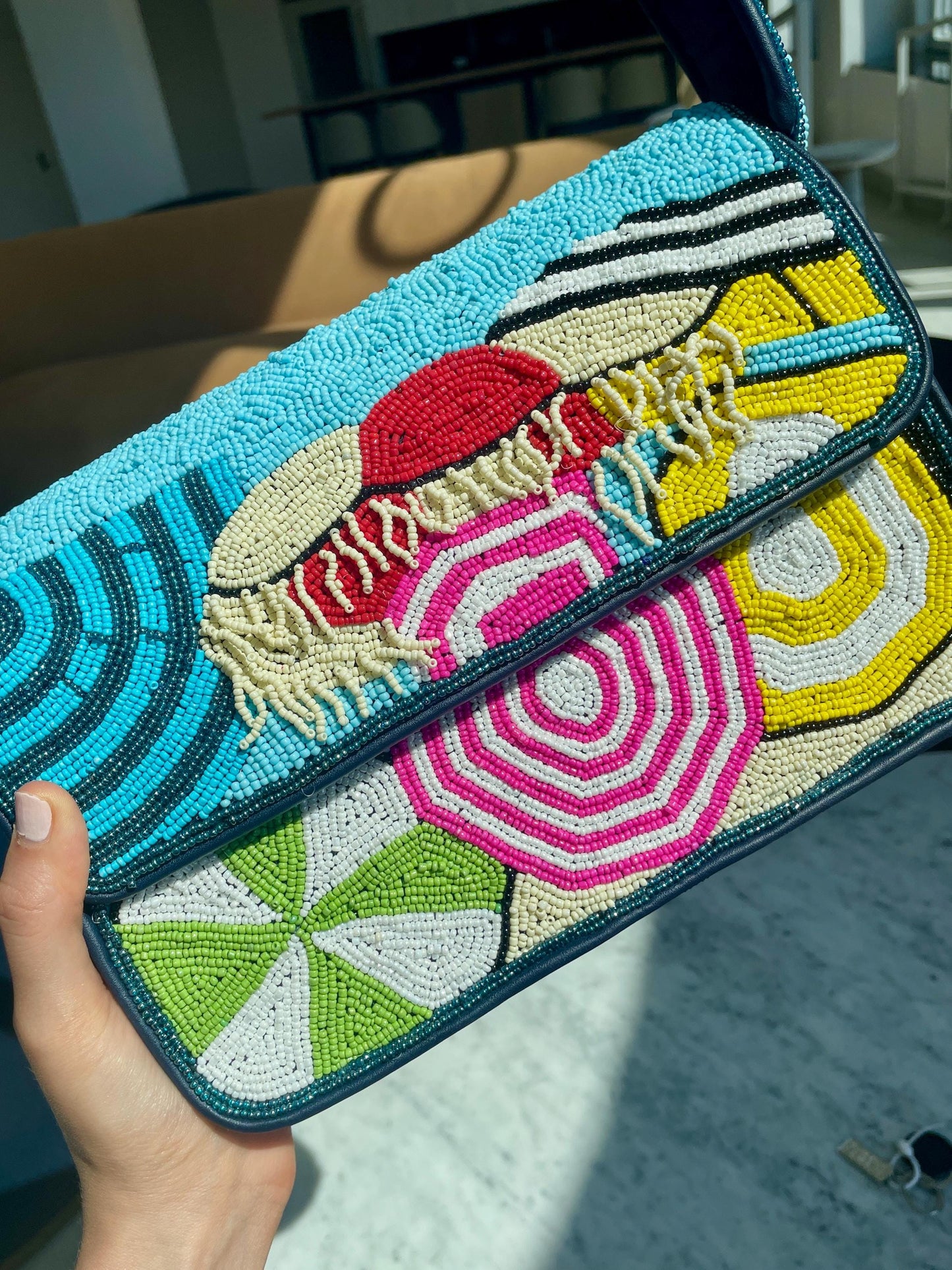 Umbrella Ella Ella Beaded Fringe Shoulder Bag