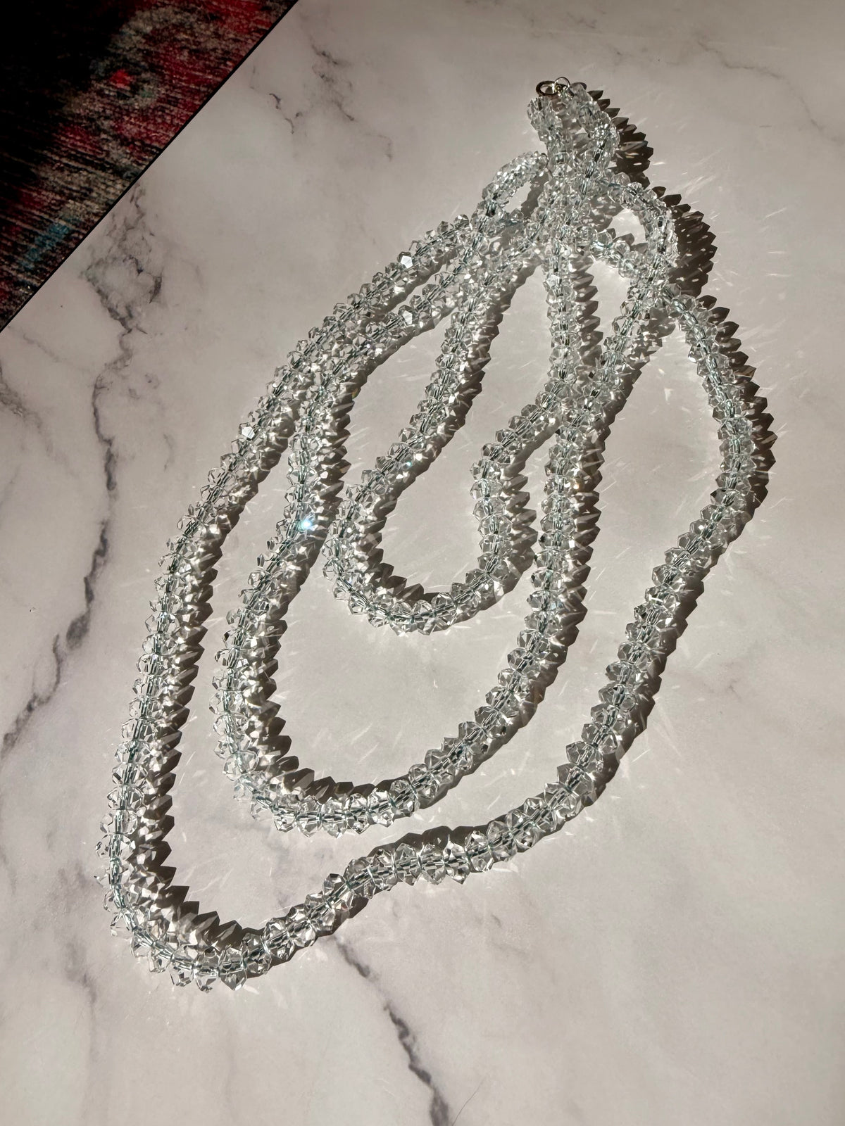 24 Hr Champagne Diet - Hand Knotted Faceted Quartz Gemstone Candy Necklace