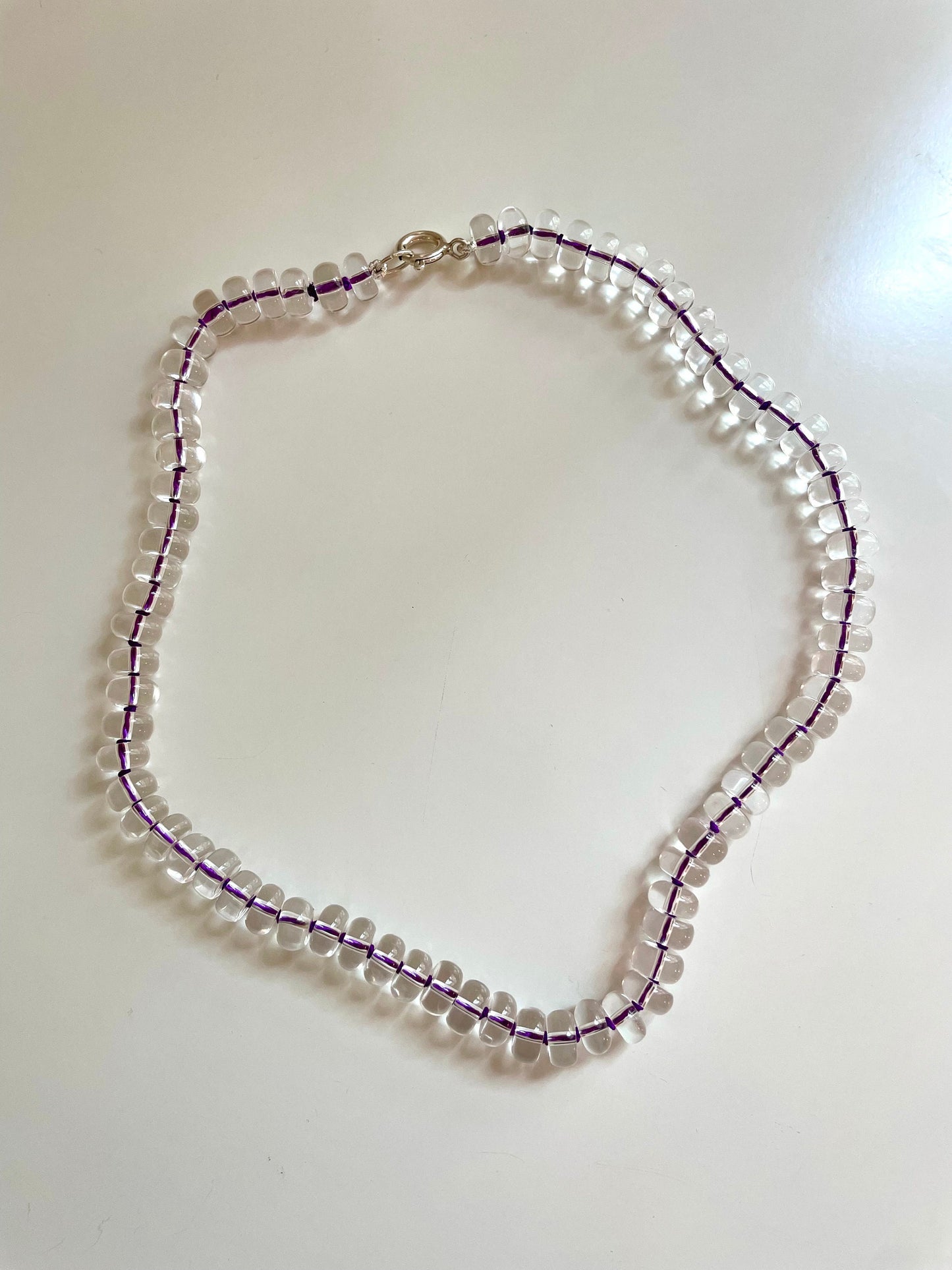 Icee Brain Freeze | Hand-knotted Quartz Gemstone Necklace