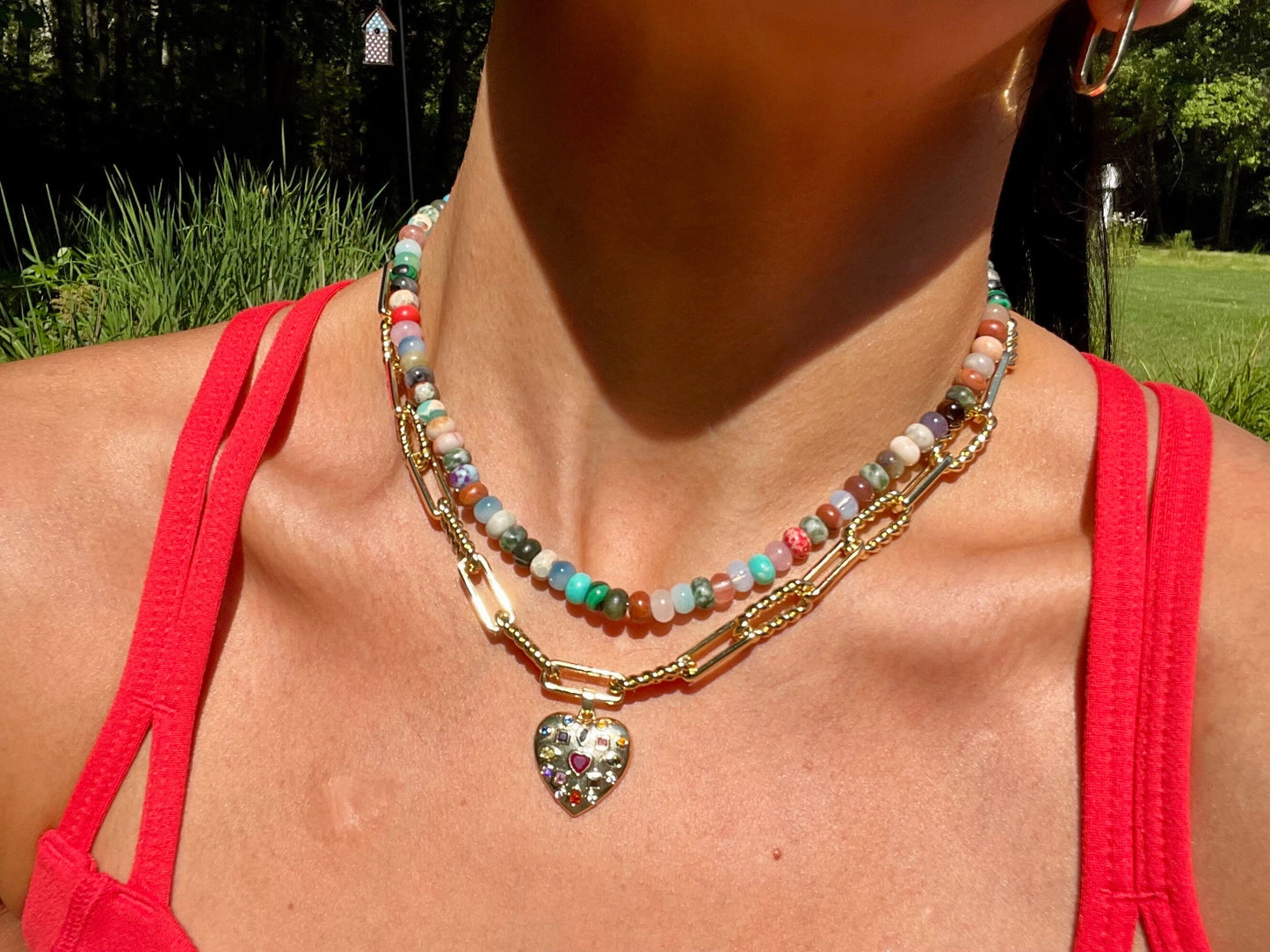 Lil Land Before Time - Earthy Gemstone Candy Necklace