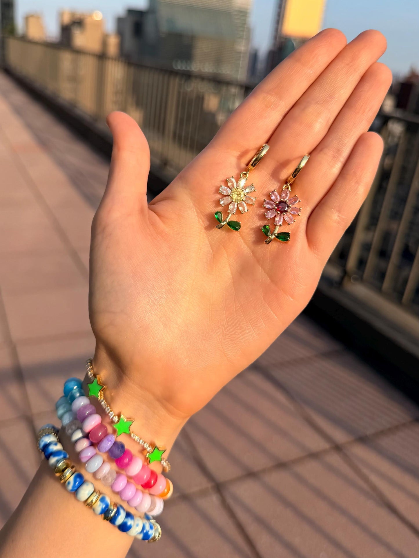 This and That - Daisy Charm Earrings