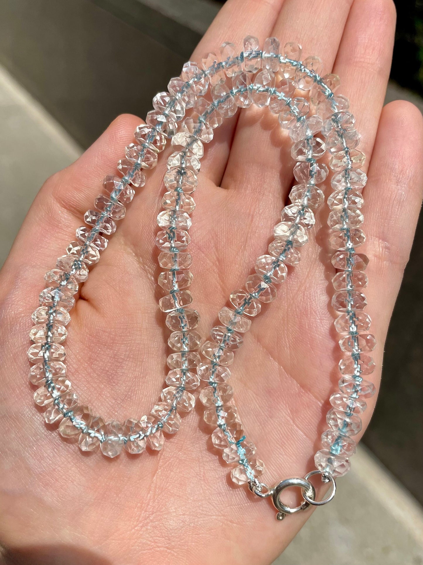 24 Hr Champagne Diet Faceted Quartz Gemstone Candy Necklace