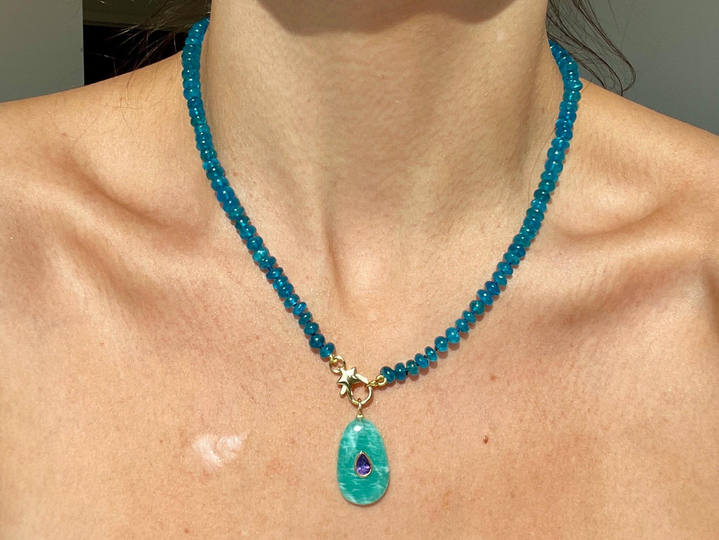 Appetite for Apatite  - Graduated Apatite Gemstone Candy Necklace