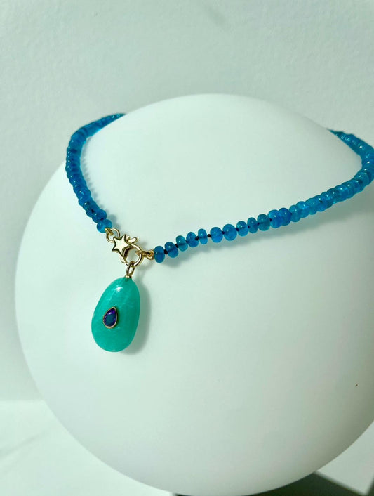 Appetite for Apatite  - Graduated Apatite Gemstone Candy Necklace