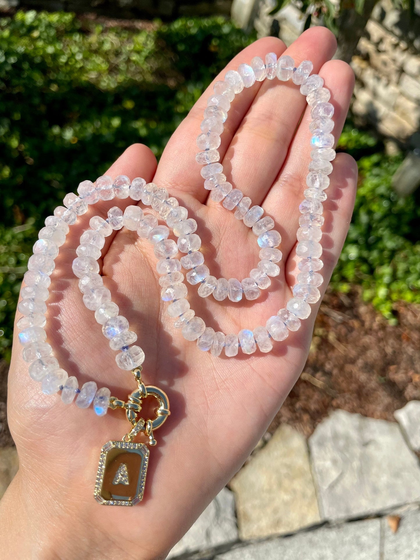 Secret Sauce Hand-Knotted Moonstone Gemstone Candy Necklace
