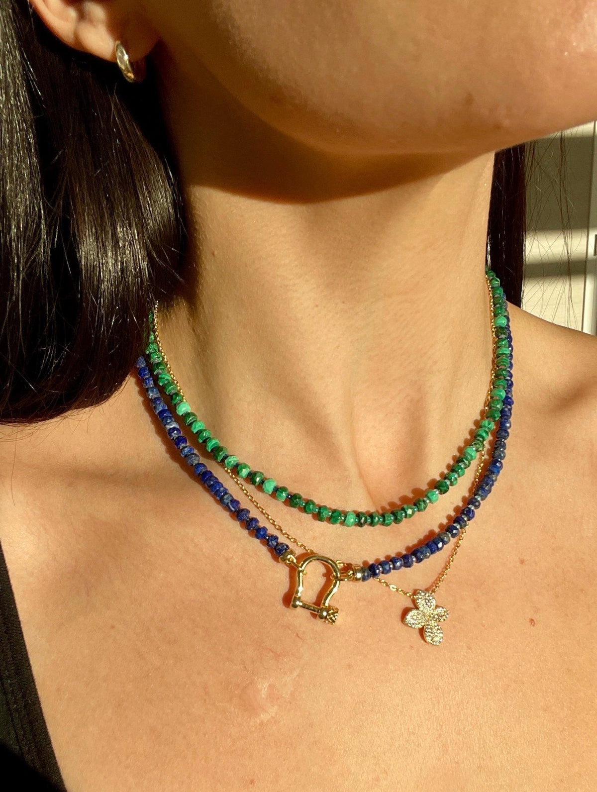 Snow Day - Lapis Gemstone Necklace