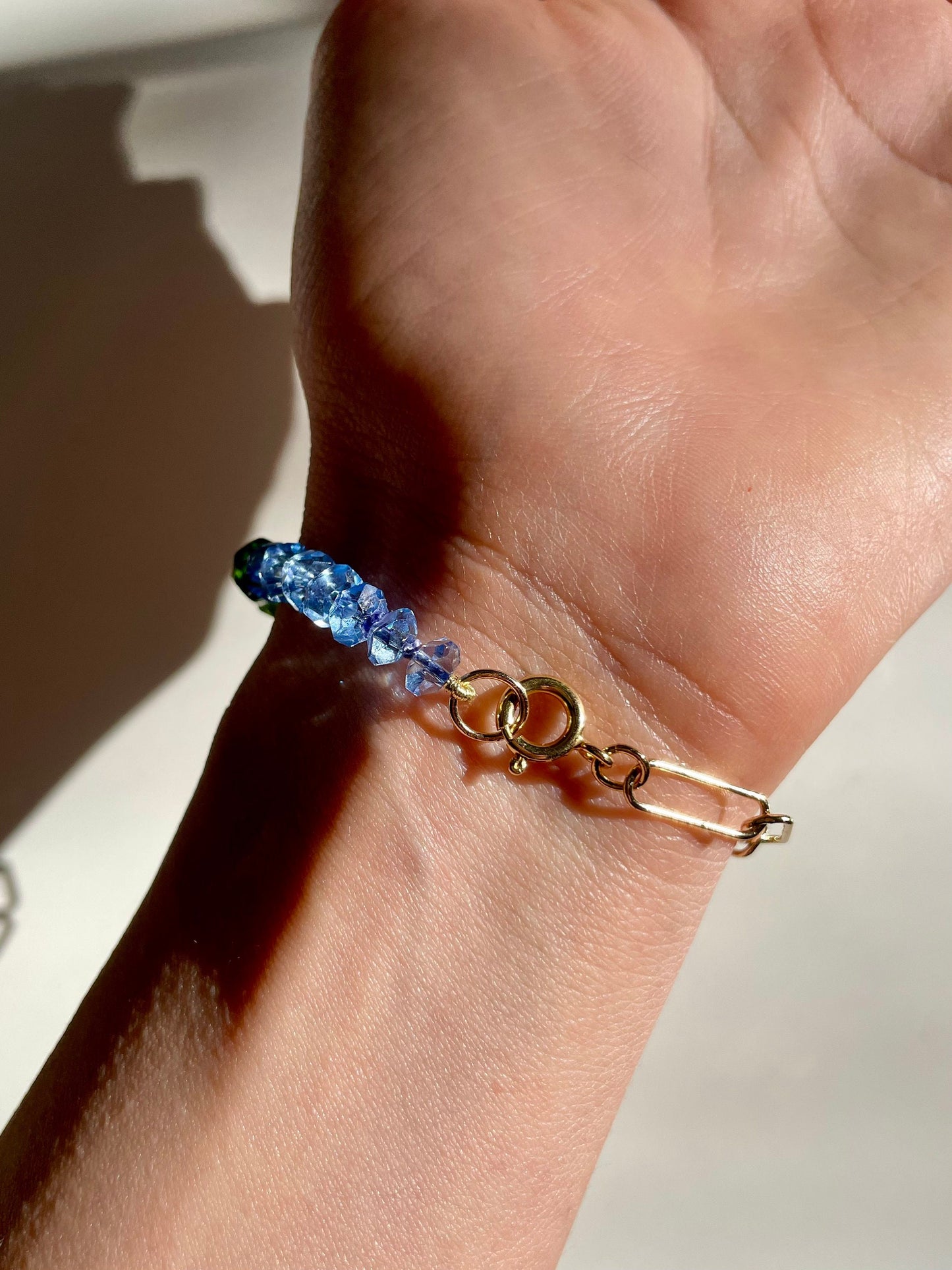 Paperclip Party - Crystal & Paperclip Chain Bracelet