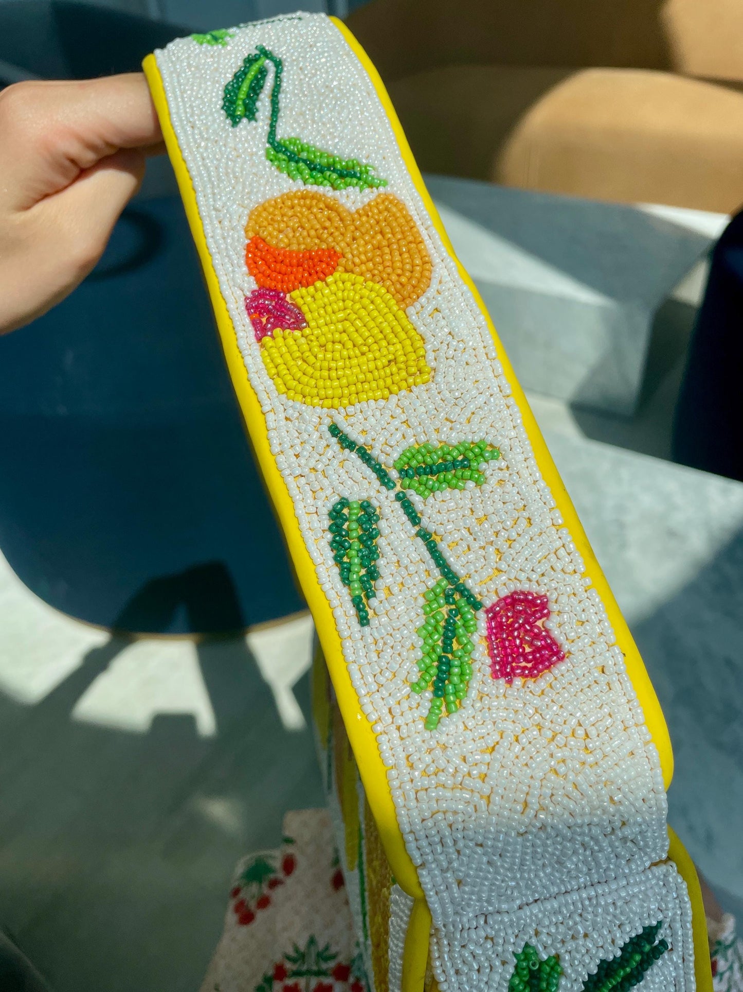 Make Lemonade Beaded Shoulder Bag
