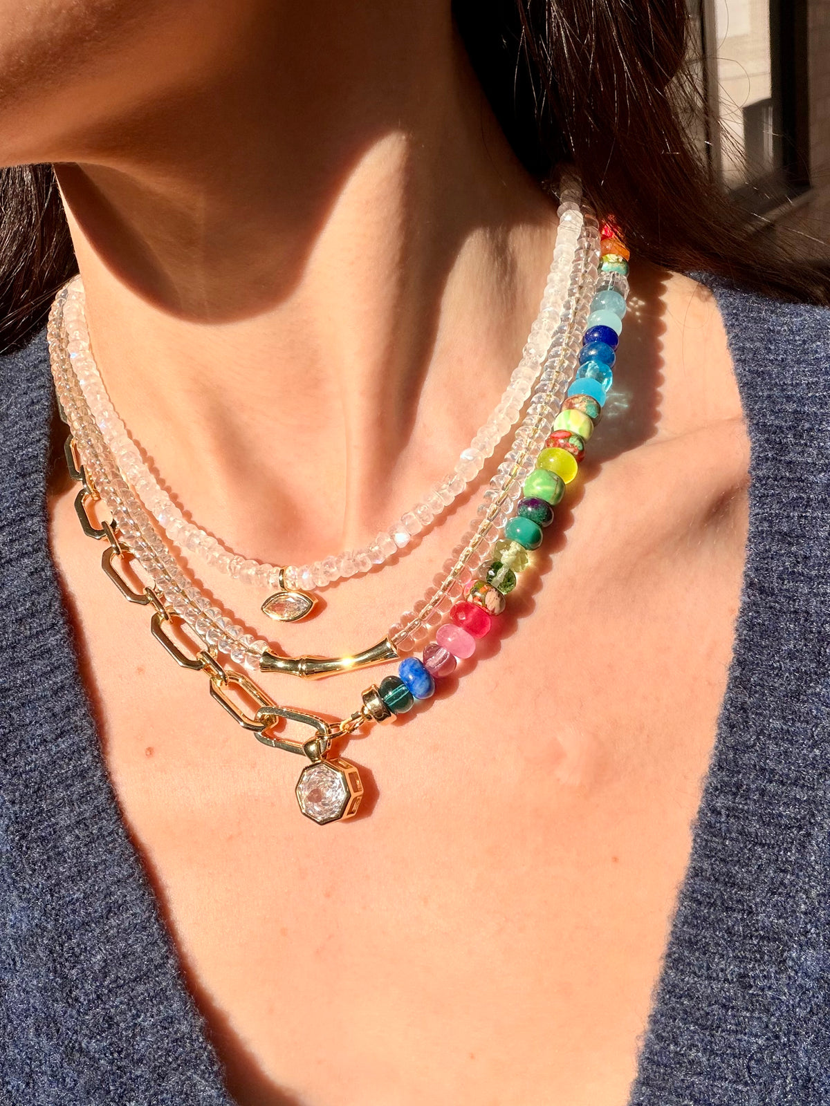 The Eyes - Gemstone Evil Eye Chokers