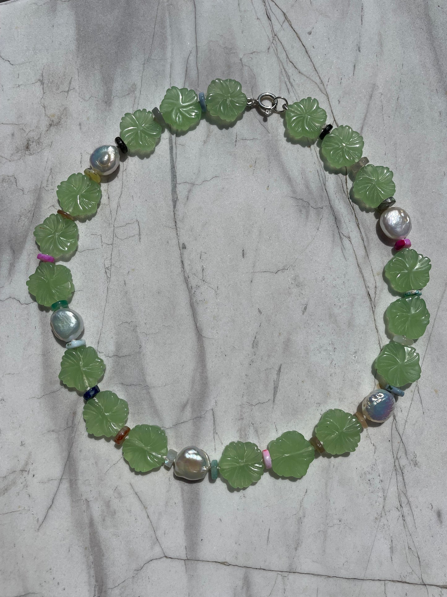 The Lei | Jade, Freshwater Pearl, & Gemstone