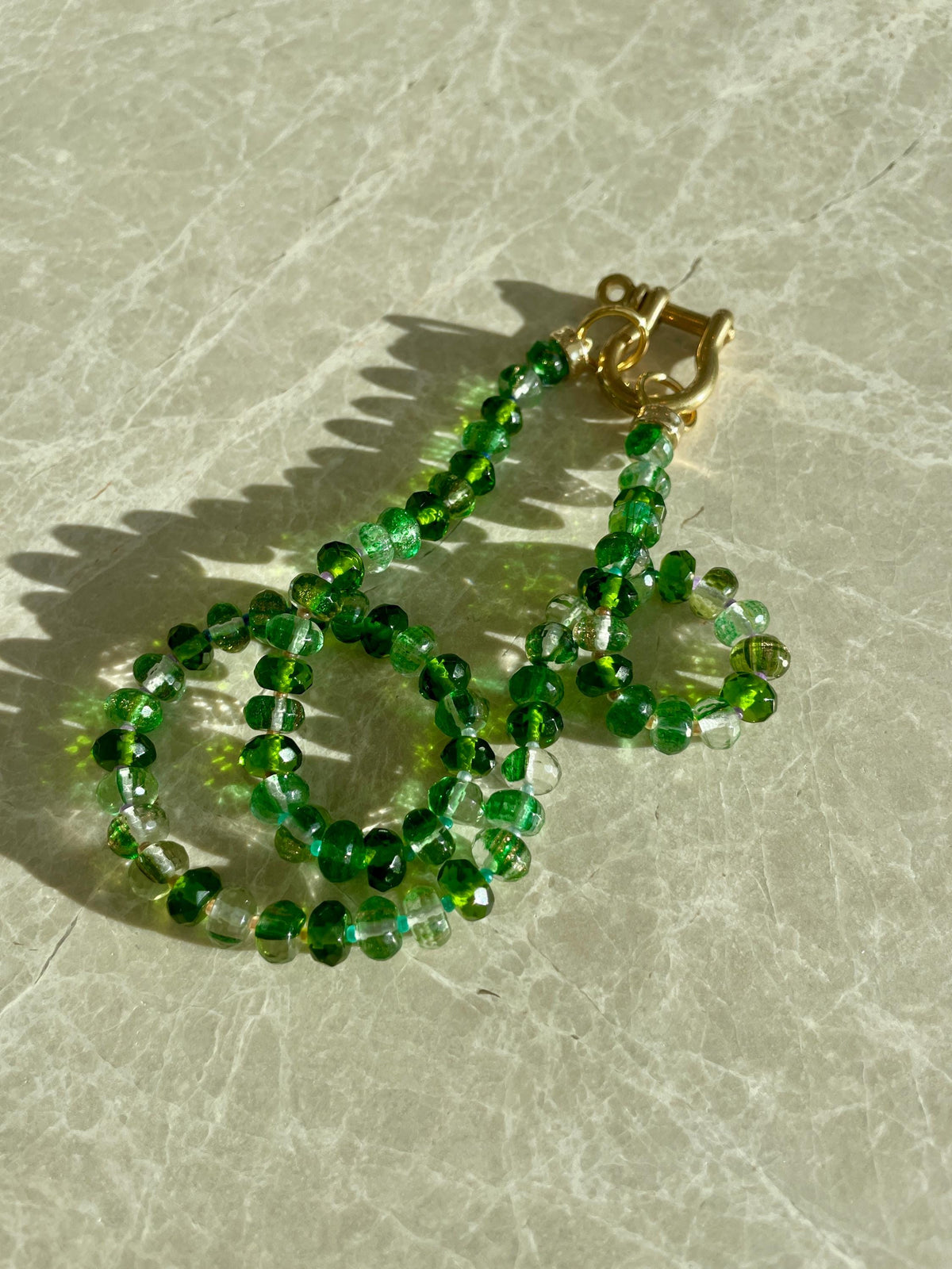 Magically Delicious - Golden Green Quartz Gemstone Candy Necklace