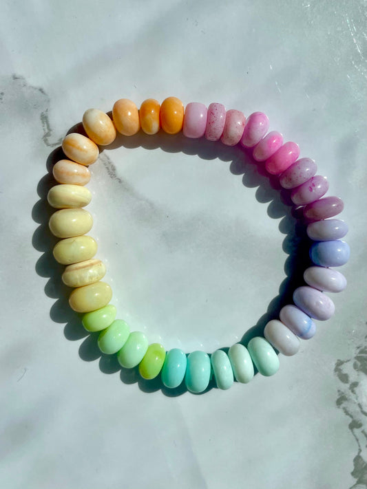 The Bracelet - Rainbow Neon Opal Gemstone Candy Bracelet