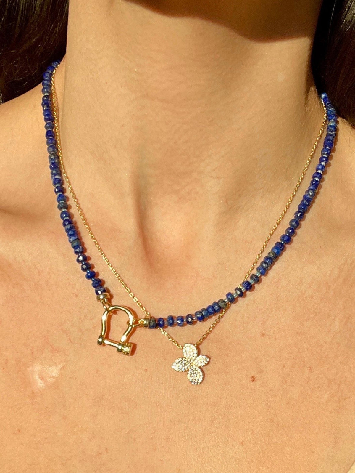 Snow Day - Lapis Gemstone Necklace
