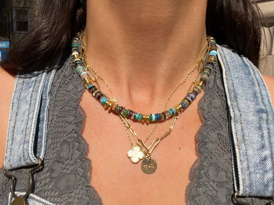 Cleopatra’s Disco Gemstone Necklace
