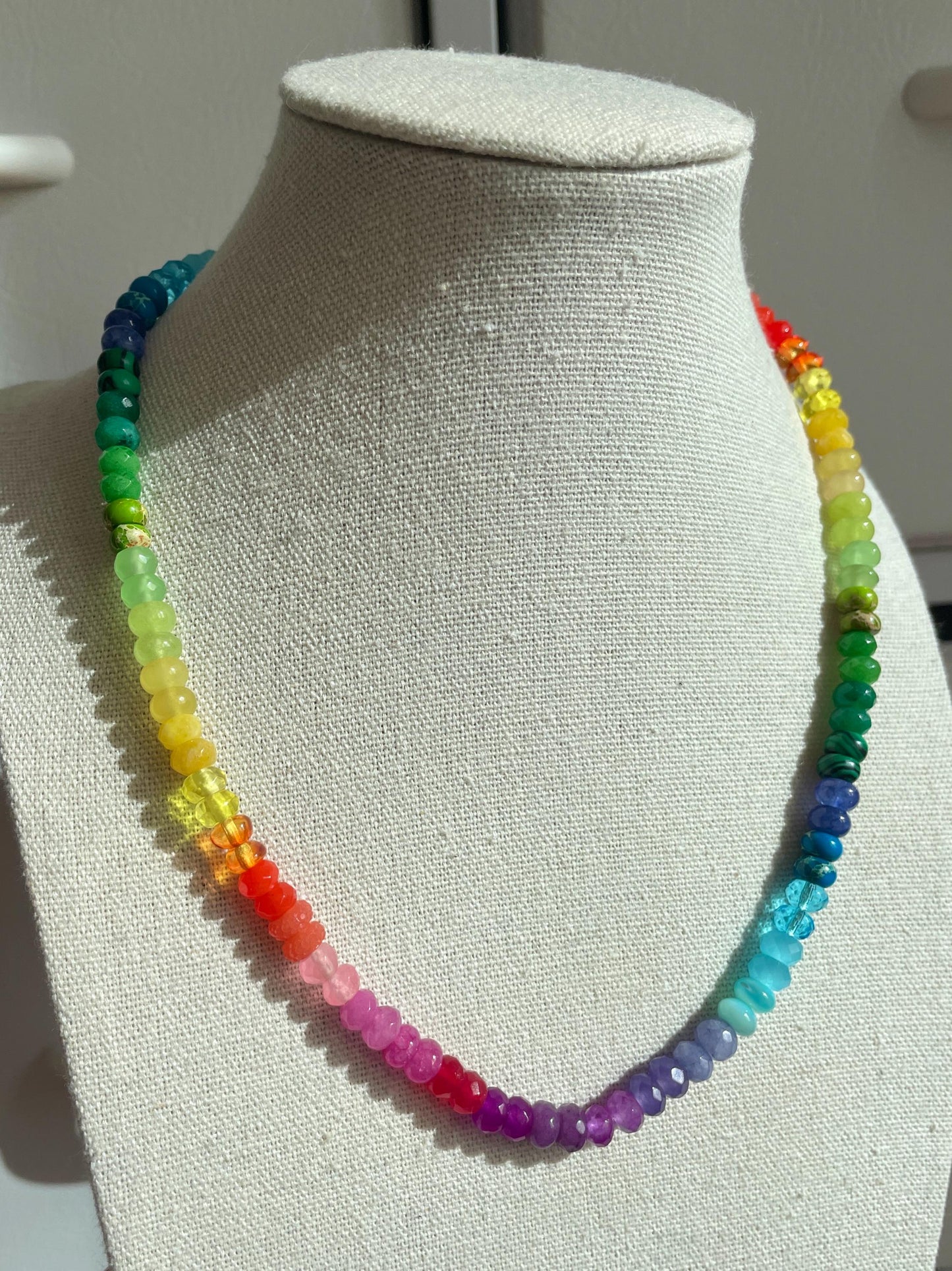 Lil Skittlita - Mini Skittles, Taste the Rainbow Gemstone Candy Necklace