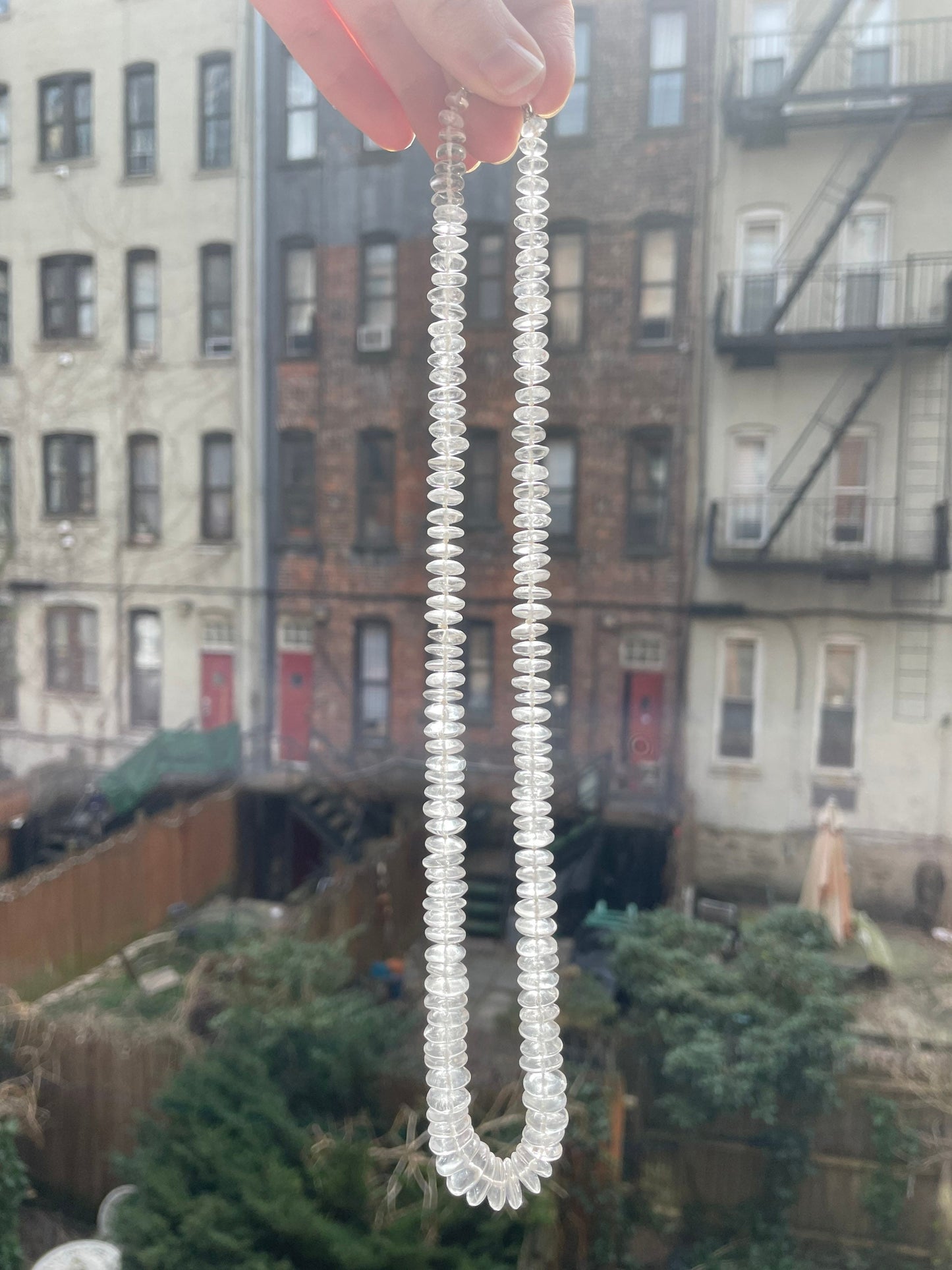 Ice, Ice, Baby - Graduated Quartz Gemstone Candy Necklace
