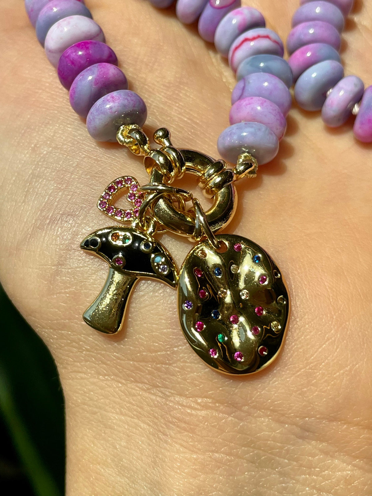Flyin Purple People Eater Neon Opal Candy Necklace