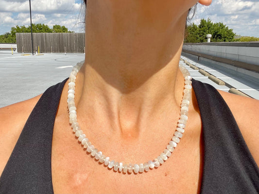 Moonboots Moonstone Gemstone Candy Necklace