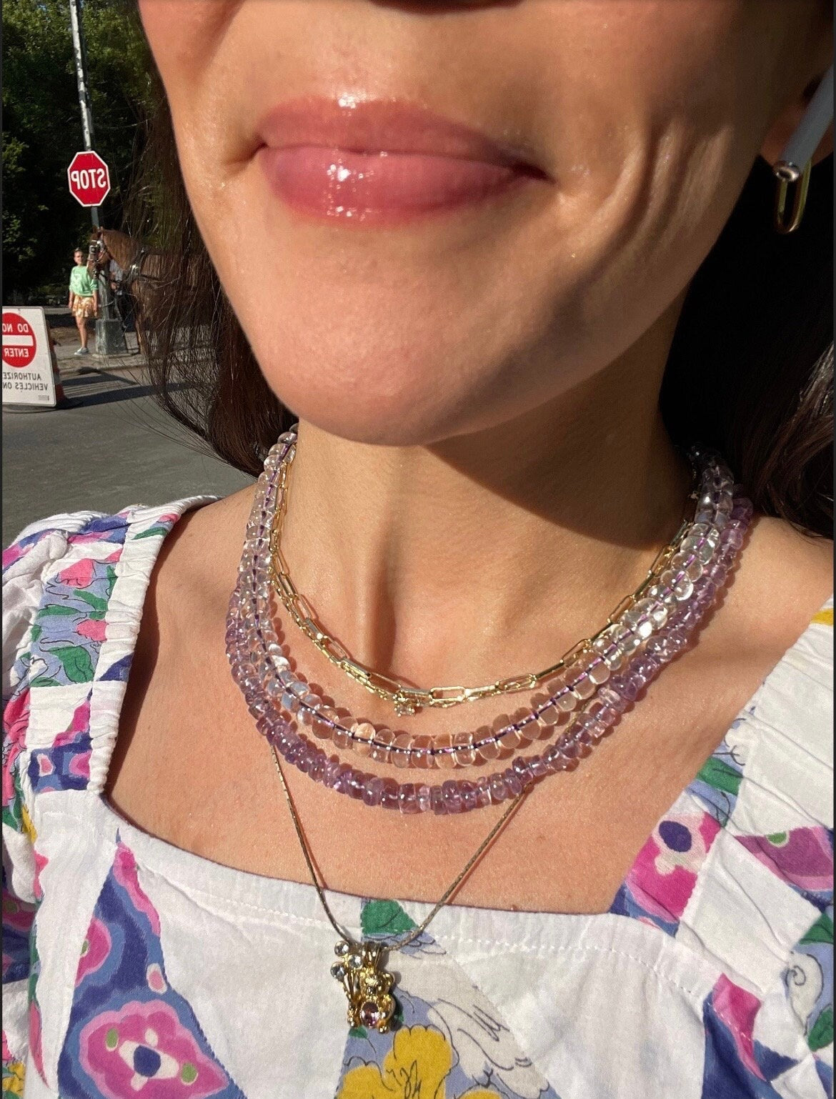 The Big Rock Candy Mountain Amethyst Gemstone Candy Necklace