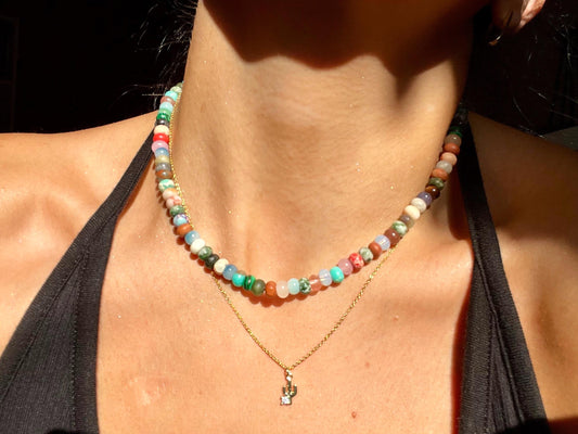 Lil Land Before Time - Earthy Gemstone Candy Necklace