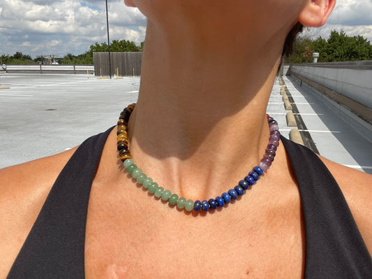 Gift Shop Rock Bin Beaded Candy Necklace | Sterling Silver | 16”