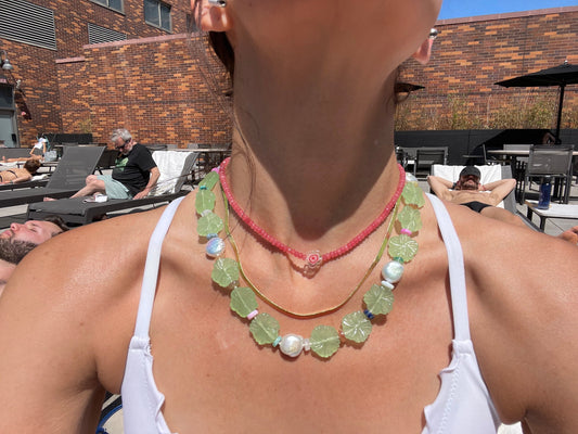 The Lei | Jade, Freshwater Pearl, & Gemstone