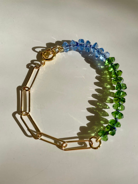 Paperclip Party - Crystal & Paperclip Chain Bracelet