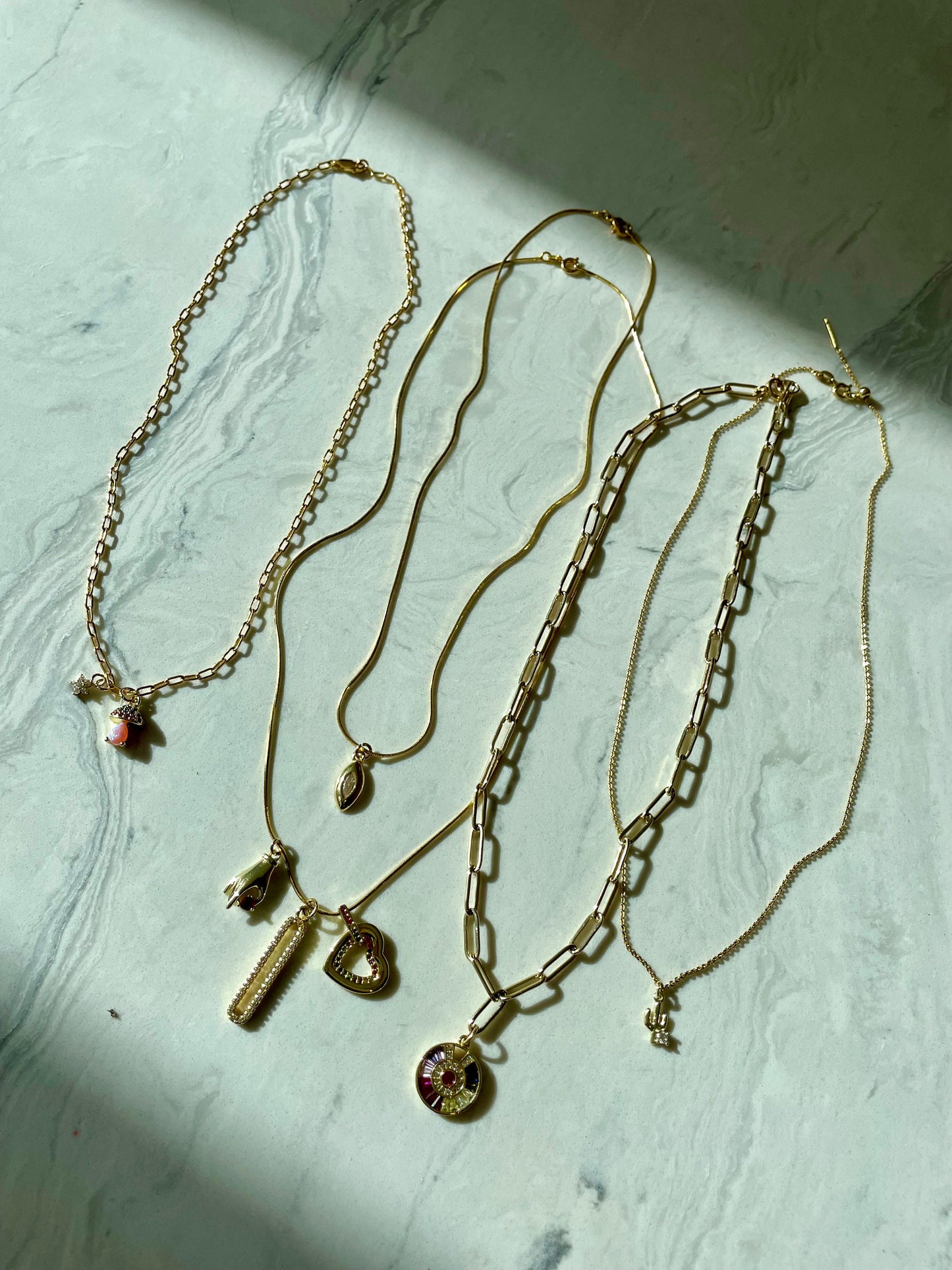Prickly Little Thing - 14K Gold Filled Cactus Charm Pendant on Adjustable Chain