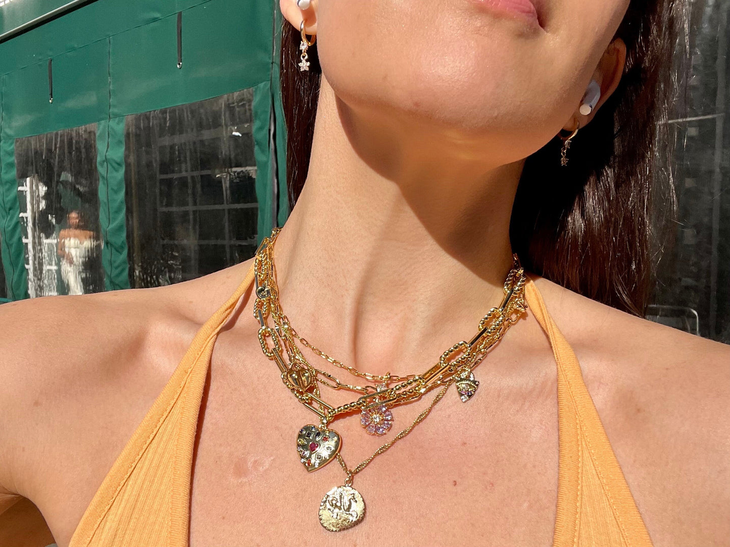 214 Dally Pegasaurus - 14K GF Demi Fine Twisty Chain with Pegasus Coin Pendant