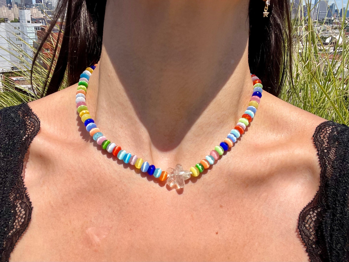 Chatty Catty Cathy - Rainbow Cat’s Eye and Jumbo Quartz Star