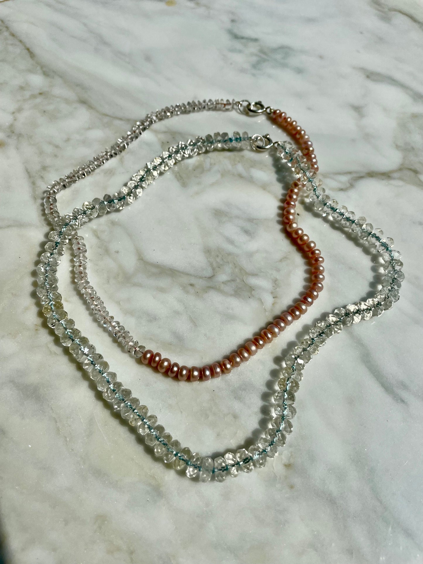 24 Hr Champagne Diet Faceted Quartz Gemstone Candy Necklace
