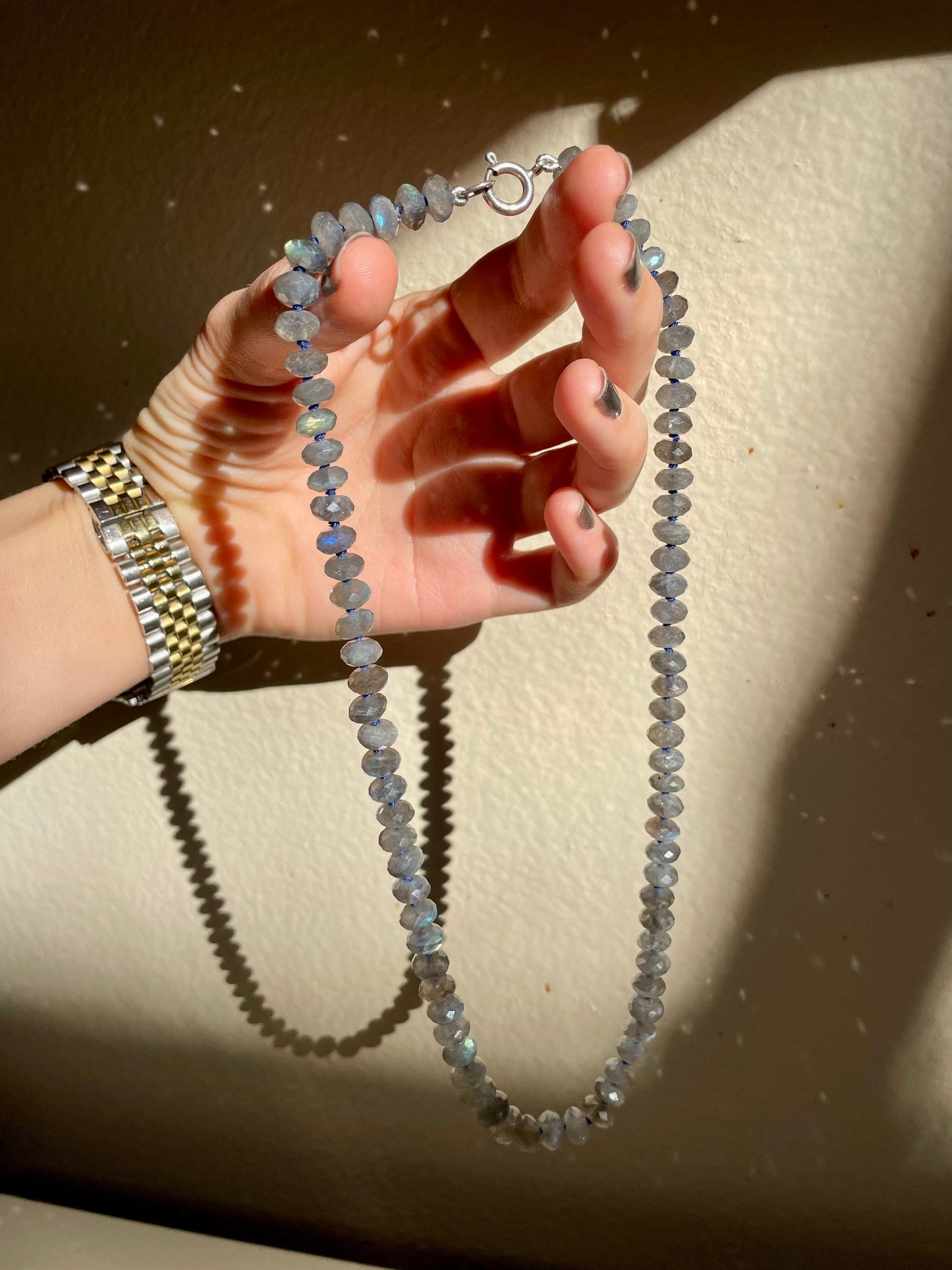 Recess on the BlackTop Labradorite Gemstone Candy Necklace | 18”